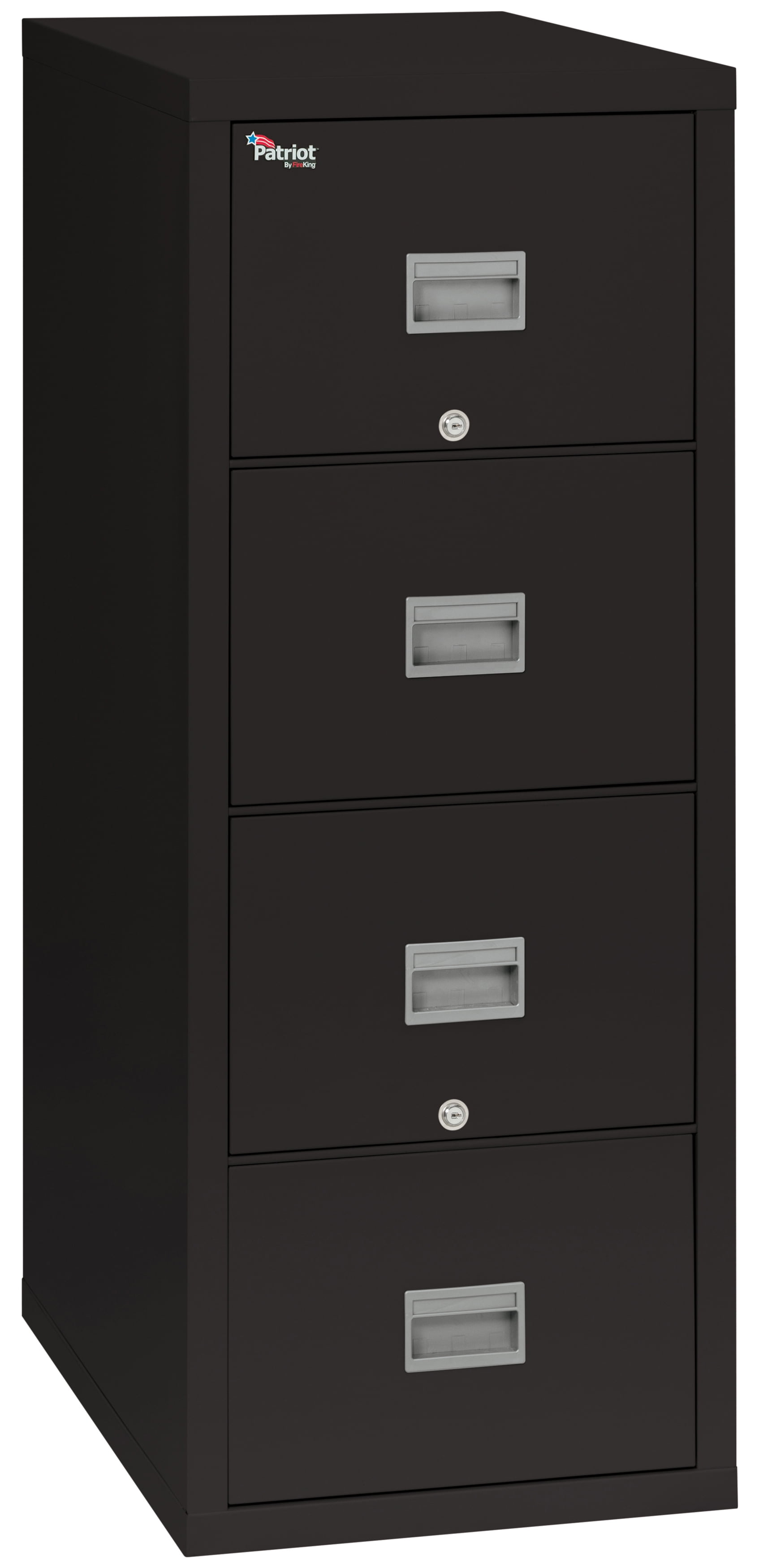 FireKing 4 Drawers Vertical Lockable Filing Black Walmart