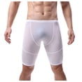 thumbnail image 1 of Gibobby Tangas de mujer sexy encaje Día de San Valentín Pantalones de cintura media de seda helada para deportes de ocio para hombres con parte superior plana y cuartos(Blanco, M), 1 of 5