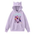 thumbnail image 1 of pop Huntrix Print Cat Ears Hoodie with De-mon Sweatshirt HUNTRX Trendy Pullover All-over Print Fashion Casual Long Sleeve Sweatshirt Pullover Casual Streetwear S, 1 of 4