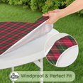 thumbnail image 5 of Red and Green Checkerboard Checkered Pattern Round Fitted Tablecloth with Elastic Edge,Dining Table Cover Waterproof,Outdoor Round Tablecloth for Camping,Dining,Indoor and Outdoor, 5 of 7