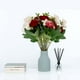 thumbnail image 5 of Rosa De Montaña Simulada Ramo de rosas y camelias de seda,arreglo floral artificial para decoración del hogar,centro de mesa de boda y jarrón (rojo sandía,1 pieza). Rkxzt, 5 of 9