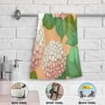 thumbnail image 6 of Pink Hydrangeas on Orange Hand Towel Absorbent Bath Towels for Bathroom Sports Gym(28.3" X 14.4") Set of 2, 6 of 8