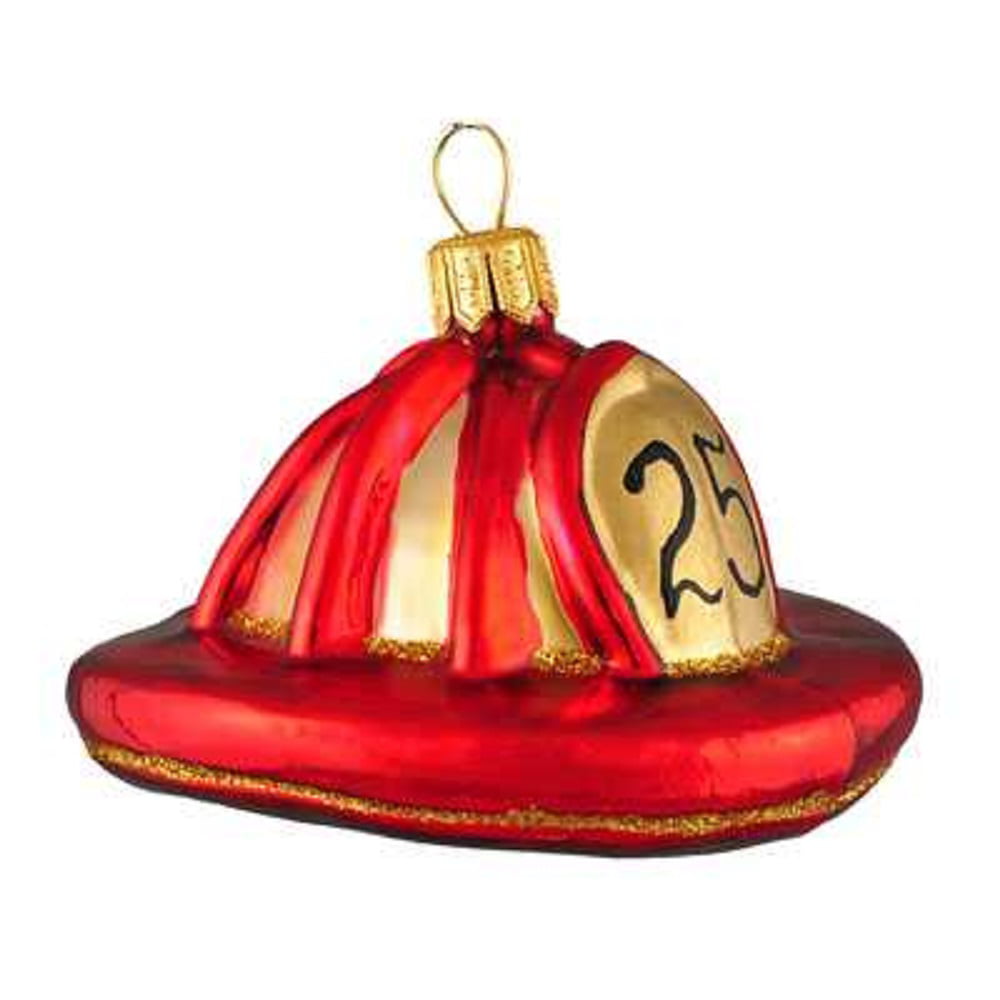 Firefighter Glass Suncatcher Christmas Ornament NEW 