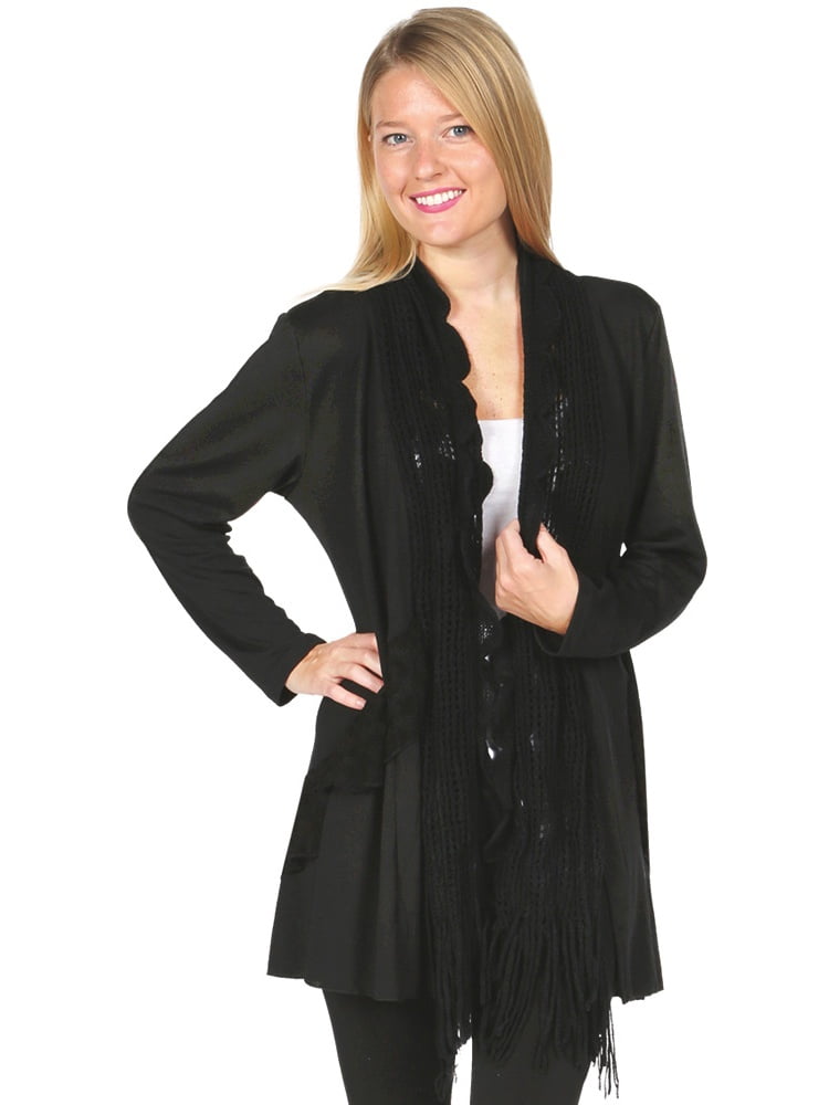 sweater with attached scarf