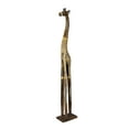 thumbnail image 1 of 40 Pouces de Haut Main Sculpté Debout Statue de Girafe Sculpture de Décoration Intérieure, 1 of 5