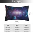 thumbnail image 2 of Honeii Planets Stars And Galaxies1 Print Pillow Cases,Plush Throw Pillow Covers,Decorative Pillowcase for Sofa, Couch, Living Room-16"x24", 2 of 6