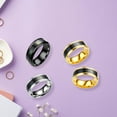 thumbnail image 5 of RUISINERY Intelligent Temperature Sensitive Stainless Steel Rings for Couples and Health Lovers Waterproof Jewelry Wedding, 5 of 7