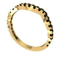 thumbnail image 2 of 0.36 ctw Wedding Band for Women - 18K Yellow Gold Natural Onyx Stackable Eternity Ring, 2 of 6