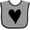 Heather and Black, variant on Inktastic Stitched Black Heart Boys or Girls Baby Bib