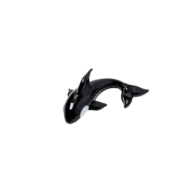 1Pcs Handmade Tiny Whale Figurines Glass Sea Ocean Animal Ornaments for Home Office Table Decor，Style 6