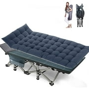Slsy 2 Packs Folding Camping Cots with 2 Sided Mattress, Heavy Duty Wide Sleeping Cots, Folding Cots with Carry Bag