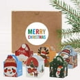thumbnail image 2 of 6-Piece Christmas Kraft Paper Treats Boxes Xmas Goodies Candy Gift Bags Boxes for Christmas Party Suppies 6 Colors-, 2 of 9