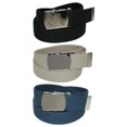 thumbnail image 2 of CTM  Cotton Belt with Nickel Buckle (Pack of 3 Colors) (Men Big & Tall), 2 of 4