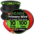 thumbnail image 1 of Wire GearIt calibre 10 (30 m cada uno, negro/rojo), cobre CCA, 1 of 9