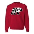 thumbnail image 2 of Wild Bobby, Mama Bear Animal Design, Animal Lover, Unisex Crewneck Graphic Sweatshirt, Red, Large, 2 of 4