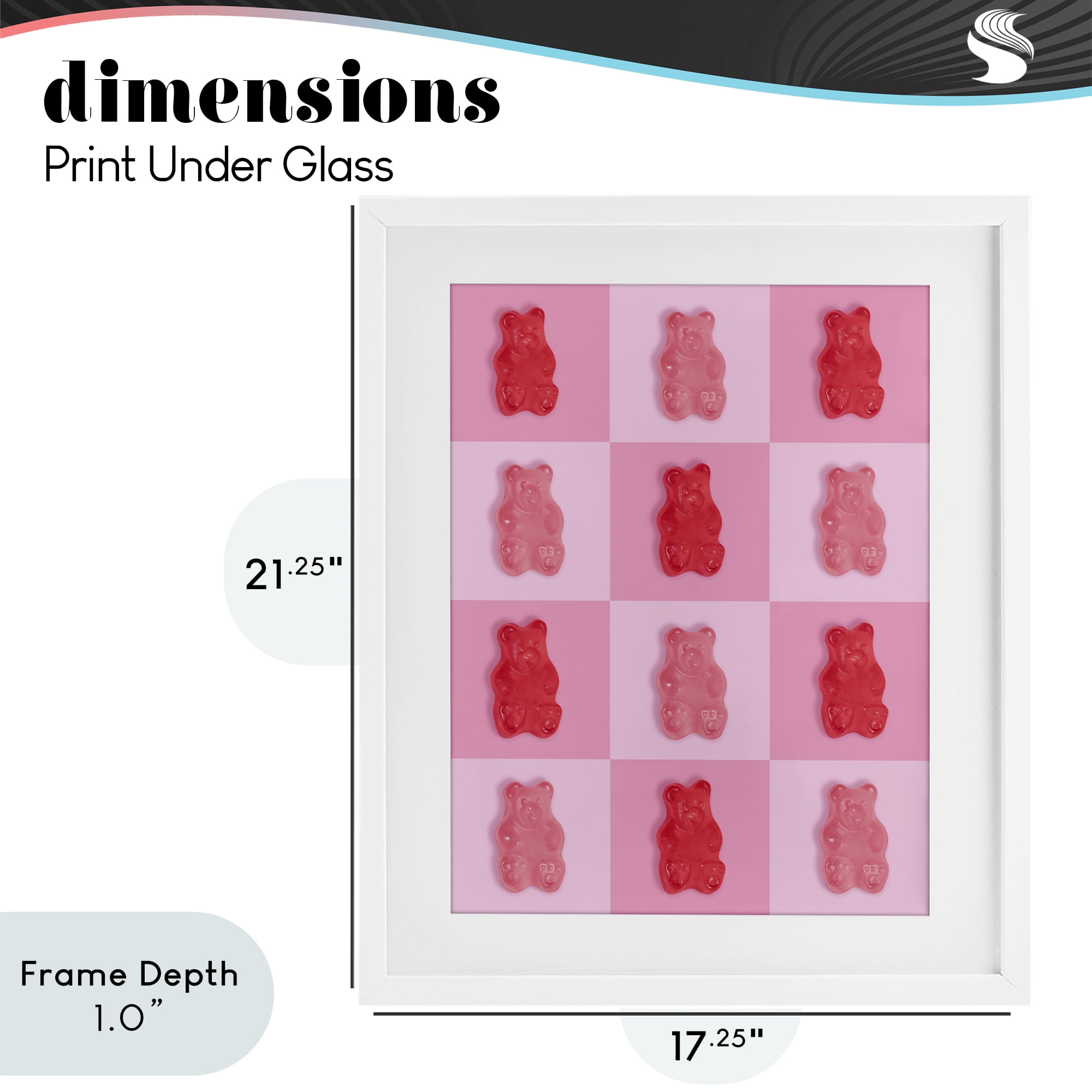 Stupell Industries Pink & Red Candy Bears White Framed Print Under Glass, design by LISH Creative