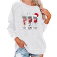 thumbnail image 2 of Nouveaux Hauts pour Femmes 2023 Manches Longues Col Rond Hauts Chemises Amples Imprimé de Noël Blouse Graphique Coupe Décontractée Chandail en Molleton Oversize pour Femmes, 2 of 6
