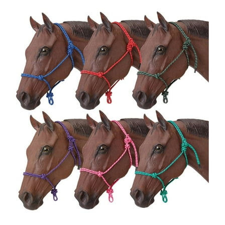 6PK HORSE SIZE ROPE HALTER