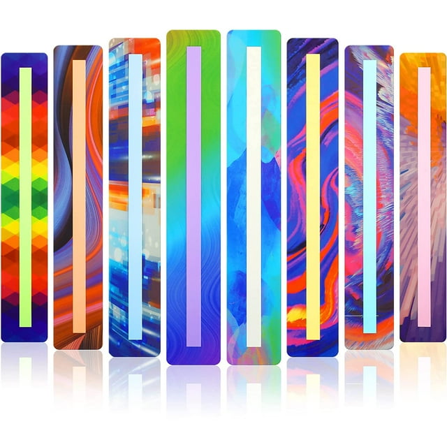 16 Pieces Reading Guide Strips for Kids Tools Reading Rulers for Kids