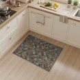 thumbnail image 2 of ODIKA 3'x5' Washable Area Rug Distressed Mosaic Interlocking Motif Brushstroke Block Abstract Flowing Dynamic for Hallway, Laundry Room, Non-Slip, Flatweave, Easy Care, 2 of 7