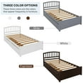 thumbnail image 2 of PAPROOS Wood Platform Bed with Storage, Twin Size Bed Frame with 2 Drawers, No Box Spring Needed, Gray, 2 of 11