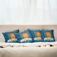 thumbnail image 7 of Ambesonne Cartoon Throw Pillow Cover 4 Pack, Sleeping Sketched Lion Form, 16", Multicolor, 7 of 7