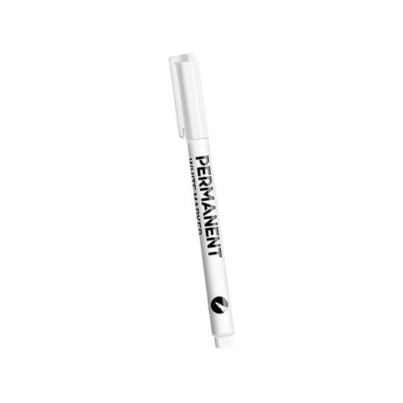 1/12Pcs White Permanent Marker Pen White Paint Pen For Painting on Ceramic Glass Metal Canvas Leather Rock Stone