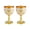 Golden white, variant on AOOOWER 2 Piece 30ml Metal Shot Glasses Rose Flower Embossed Chalice Goblet Drinking Cup