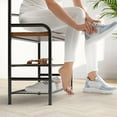 thumbnail image 6 of Luku Coat Rack Shoe Bench with 3-Tier Storage Shelf and 8 Hooks, 3-in-1 Hall Tree Shoe Rack for Entryway, Grey, 6 of 8