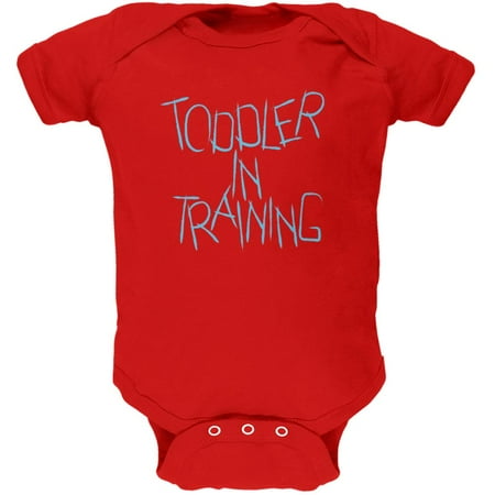 

Toddler In Training Funny Soft Baby One Piece Red 9-12 M
