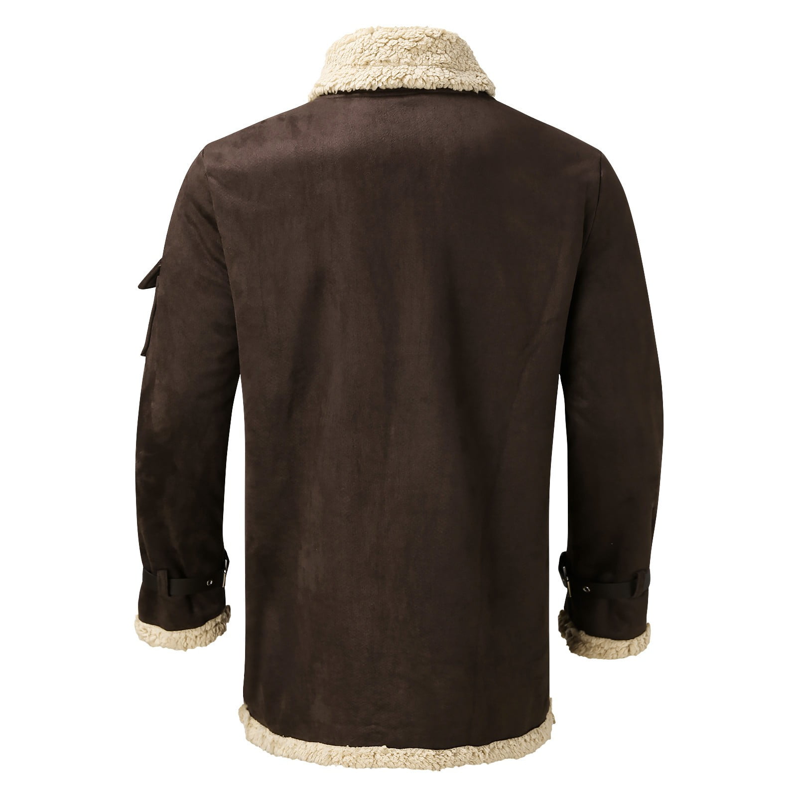 Dtydtpe Bomber Jacket Men, Men Plus Size Winter Coat Lapel Collar Long  Sleeve Padded Leather Jacket Vintage Thicken Coat Sheepskin Jacket Jackets  for