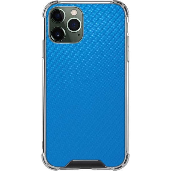 Skinit Textures Blue Carbon Fiber iPhone 12 Pro Clear Case