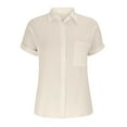 thumbnail image 4 of ZJXFGS Ladies Blouses Ladies Tops Fringe Tops for Women Cute Blouses for Women Women'S Shirts Womens' Tops Tees & Blouses Plus Size Women Blouses Beige S, 4 of 9