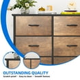 thumbnail image 3 of DEXTRUS 8-Drawer Fabric Dresser, Modern Storage Tower for Adults & Teens, Charcoal Black Wood Grain, 3 of 6
