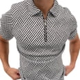 thumbnail image 3 of Plaid Polo camisa de los hombres Casual de talla grande manga corta Top foto Color S MABOTO PLS-10 L, 3 of 3
