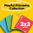 thumbnail image 2 of Post-it Super Sticky Notes, 3 in x 3 in, Playful Primaries Collections, 4 Pads, 2 of 11