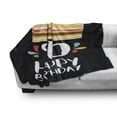 thumbnail image 3 of 90th Birthday Soft Flannel Fleece Throw Blanket, Colorful Party Set on a Dark Background Cake Candles Design, Cozy Plush for Indoor and Outdoor Use, 70" x 90", Multicolor, by Ambesonne, 3 of 6