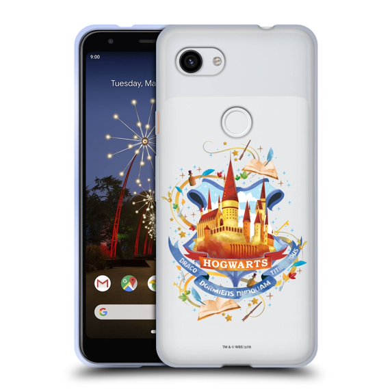 Head Case Designs Officially Licensed Harry Potter Deathly Hallows II Hogwarts Soft Gel Case Compatible with Google Pixel 3a