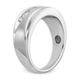 thumbnail image 6 of Solid 14k White Gold Lab Grown Diamond Matte Brushed Finish / Men's Wedding Ring Band Ba Size 9 (.498 cttw.), 6 of 8