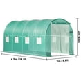 thumbnail image 6 of VEVOR Walk-in Tunnel Greenhouse Galvanized Frame & Waterproof Cover 15x7x7 ft, 6 of 9