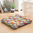 thumbnail image 4 of Illustration Floor Cushion 22 Inch Large Square Pillow, Vintage Daisy Artwork, Soft for Meditation & Hip Support, 4 of 7