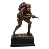 Patriotic Marine Cadet Statue With Base 10"H Ground Combat Rifle Special Force