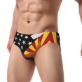 thumbnail image 4 of Men's Underwear Briefs Arizona Thin Blue Line Flag Soft Breathable Comfy U Pouch Brief, 4 of 7