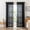 Black, variant on Sleep Zone Sheer Curtains Light Filtering Golden Edged Floral Gentle Window Treatment Drapes for Bedroom Living Room 2 Panels, 52" x 84" Black