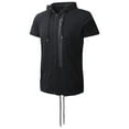 thumbnail image 4 of Ma Croix Mens Short Sleeve Longline Hoodie and Shorts Lightweight Activewear, 4 of 5