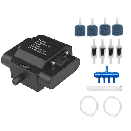 30W Powerful Aquarium Pump Adjustable Fish Oxygen Aerator Pump 4 Outlets for Aquariums Fish Tanks Hydroponic US-Plug