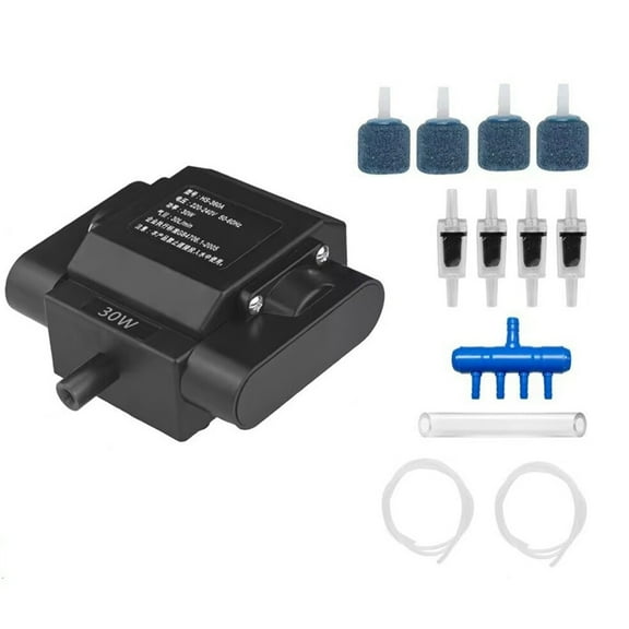 30W Powerful Aquarium Pump Adjustable Fish Oxygen Aerator Pump 4 Outlets for Aquariums Fish Tanks Hydroponic US-Plug