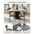 thumbnail image 4 of Dining Chairs Set of 2, Boucle Upholstered Chairs with Adjustable Legs & Backrest for Dining Room, Gray, 4 of 8
