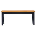thumbnail image 3 of Boraam Shaker Dining Height Backless Wood Dining Room Bench - Black/Oak Finish, 3 of 7