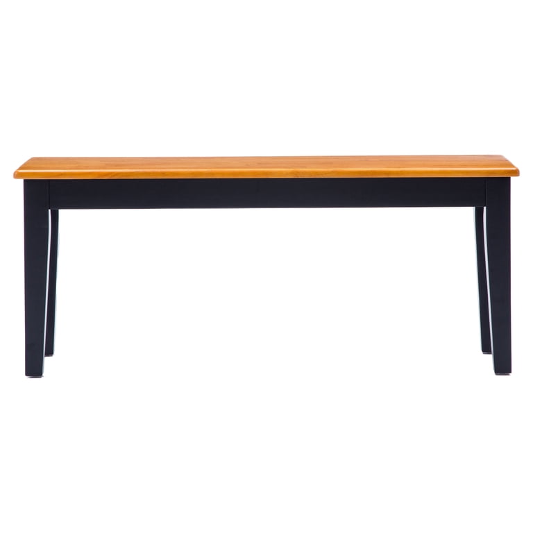 Boraam Shaker Dining Bench, Black & Oak photo 3